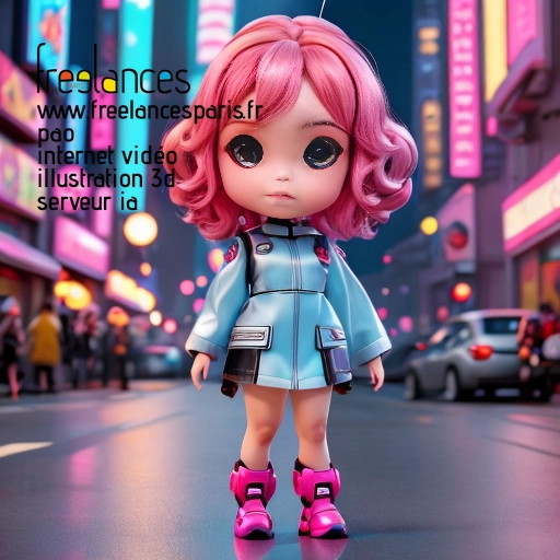 Pao mise en page internet vidéo illustration 3d serveur IA générative AI freelance paris studio de création magazines QTUL71H0